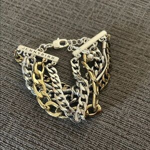 Jenny Bird Mixed Metal Multi-Chain Bracelet in Gold & Silver